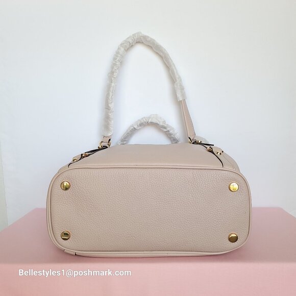 MICHAEL KORS Carrie Pebbled Leather Large Shoulder Tote- Soft Pink color⭐ - Picture 9 of 16